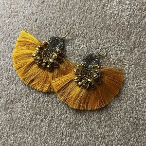 Mustard earrings gold plated